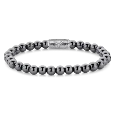 REBEL & ROSE REBEL & ROSE Armband | Grey Silver Shine DV | 6 mm