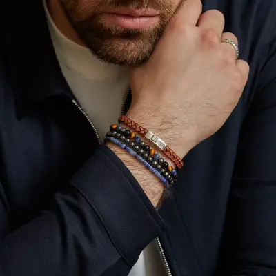 REBEL & ROSE REBEL & ROSE Armband | Grey Silver Shine DV | 6 mm