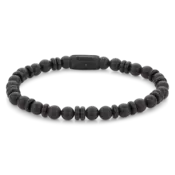 REBEL & ROSE REBEL & ROSE Armband |Variations Black| 6 mm