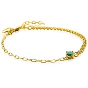 ZINZI ZINZI Armband | VERGULD | Groene steen | ZIA2660G