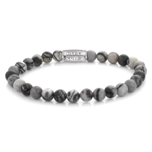 REBEL & ROSE REBEL & ROSE Armband | Black Wolf | 6 mm