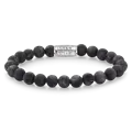 REBEL & ROSE REBEL & ROSE Armband | Matt Grey Seduction | 8 mm