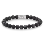 REBEL & ROSE REBEL & ROSE Armband | Matt Grey Seduction | 8 mm