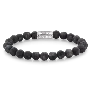 REBEL & ROSE REBEL & ROSE Armband | Matt Grey Seduction | 8 mm