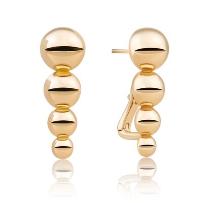 SPARKLING SPARKLING Oorbellen | Bubble Pushback oorbellen | Verguld