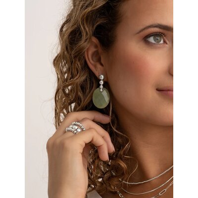 SPARKLING SPARKLING Oorbellen | Bubble Pushback oorbellen | Zilver