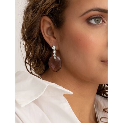 SPARKLING SPARKLING Oorbellen | Bubble Pushback oorbellen | Zilver