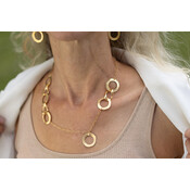 SANJOYA SANJOYA  Ketting | VERFIJNDE EN VERGULDE KETTING MET ENKELE RONDE SCHAKELS | VERGULD | ES0424002