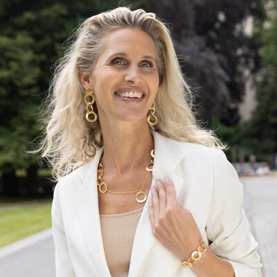 SANJOYA SANJOYA  Ketting | VERFIJNDE EN VERGULDE KETTING MET ENKELE RONDE SCHAKELS | VERGULD | ES0424002