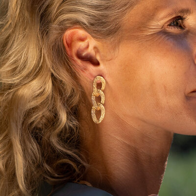 SANJOYA SANJOYA Oorbellen | SCHAKELOORBELLEN | LANG | VERGULD | L1122005