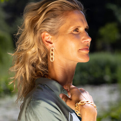 SANJOYA SANJOYA Oorbellen | SCHAKELOORBELLEN | LANG | VERGULD | L1122005