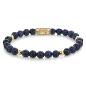 REBEL & ROSE REBEL & ROSE Armband | Midnight Blue | 6 mm | RR-60137-G