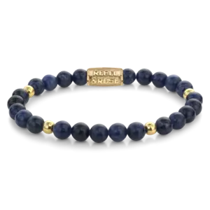 REBEL & ROSE REBEL & ROSE Armband | Midnight Blue | 6 mm