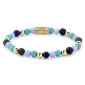 REBEL & ROSE REBEL & ROSE Armband | Winter Blues | 6 mm  | RR-60043-G