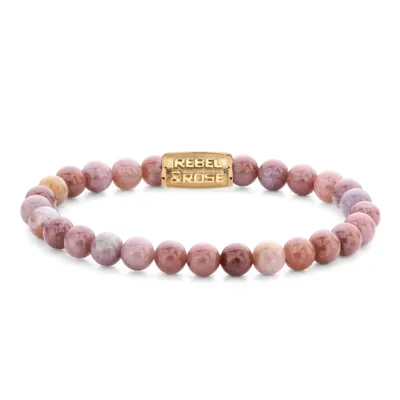 REBEL & ROSE REBEL & ROSE Armband | Rose Garden | 6 mm | RR-60119-G