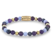 REBEL & ROSE REBEL & ROSE Armband | Are Violets Blue | 6 mm | RR-60109-G