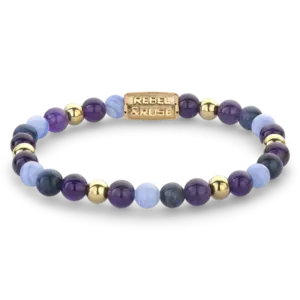 REBEL & ROSE REBEL & ROSE Armband | Are Violets Blue | 6 mm