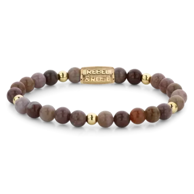 REBEL & ROSE REBEL & ROSE Armband | Indian Spring  | 6 mm | RR-60070-G