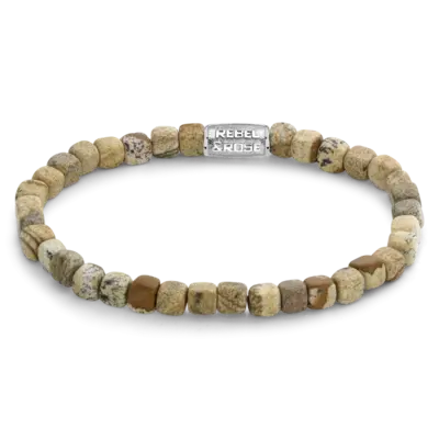 REBEL & ROSE REBEL & ROSE Armband | Roll The Dice Woodstock | 4 mm