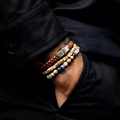 REBEL & ROSE REBEL & ROSE Armband | Roll The Dice Woodstock | 4 mm