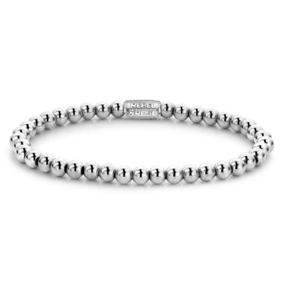 REBEL & ROSE REBEL & ROSE Armband | Silver Shine | 4 mm
