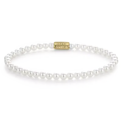 REBEL & ROSE REBEL & ROSE Armband | Pearl Gem | 4 mm | RR-40149-G