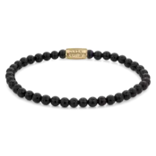 REBEL & ROSE REBEL & ROSE Armband  | Black Velvet | 4 mm | RR-40108-G