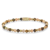 REBEL & ROSE REBEL & ROSE Armband | Sunset Beach | Goldplated | 4 mm | RR-40140-G