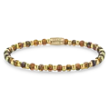 REBEL & ROSE REBEL & ROSE Armband | Mix Glass Rocks Tiger | 4 mm