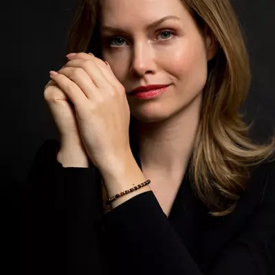 REBEL & ROSE REBEL & ROSE Armband | Mix Glass Rocks Tiger | 4 mm | RR-40146-G