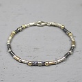 JEH JEWELS JEH JEWELS Armband | Zilver Oxy &  Goldfilled buisjes | Touch of Gold