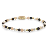 REBEL & ROSE REBEL & ROSE Armband | Black Glam Rocks Party | 4 mm