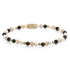 REBEL & ROSE REBEL & ROSE Armband | Black Glam Rocks Party | 4 mm | RR-40154-G