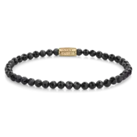 REBEL & ROSE REBEL & ROSE Armband | Black Glam Rocks | 4 mm