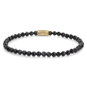 REBEL & ROSE REBEL & ROSE Armband | Black Glam Rocks | 4 mm