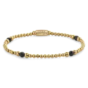 REBEL & ROSE REBEL & ROSE Armband | Touch of Black Glam Rocks | 4 mm | RR-40151-G