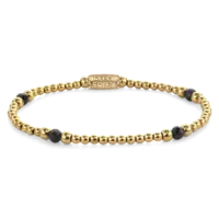 REBEL & ROSE REBEL & ROSE Armband | Touch of Black Glam Rocks | 4 mm