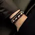 REBEL & ROSE REBEL & ROSE Armband | Touch of Black Glam Rocks | 4 mm | RR-40151-G