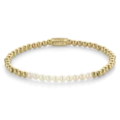 REBEL & ROSE REBEL & ROSE Armband | Pearl Gem meets Yellow | 4 mm | RR-40127-G