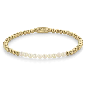 REBEL & ROSE REBEL & ROSE Armband | Pearl Gem meets Yellow | 4 mm