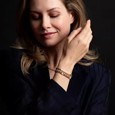 REBEL & ROSE REBEL & ROSE Armband | Mix Pearl Gem | 4 mm | RR-40126-G