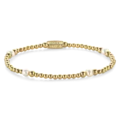 REBEL & ROSE REBEL & ROSE Armband | Touch of Pearl Gem | 4 mm  | RR-40136-G