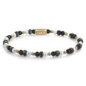 REBEL & ROSE REBEL & ROSE Armband | Green Glam Rocks Party | 4 mm | RR-40158-G