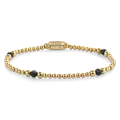 REBEL & ROSE REBEL & ROSE Armband | Touch of Green Glam Rocks | 4 mm