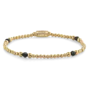 REBEL & ROSE REBEL & ROSE Armband | Touch of Green Glam Rocks | 4 mm | RR-40155-G