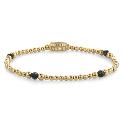 REBEL & ROSE REBEL & ROSE Armband | Touch of Green Glam Rocks | 4 mm | RR-40155-G