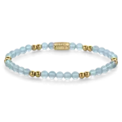 REBEL & ROSE REBEL & ROSE Armband | Blue Sky | Aquamarijn | 4 mm | RR-40138-G