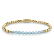REBEL & ROSE REBEL & ROSE Armband | Blue Sky meets Yellow | 4 mm | RR-40137-G