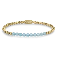 REBEL & ROSE REBEL & ROSE Armband | Blue Sky meets Yellow | 4 mm