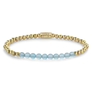 REBEL & ROSE REBEL & ROSE Armband | Blue Sky meets Yellow | 4 mm